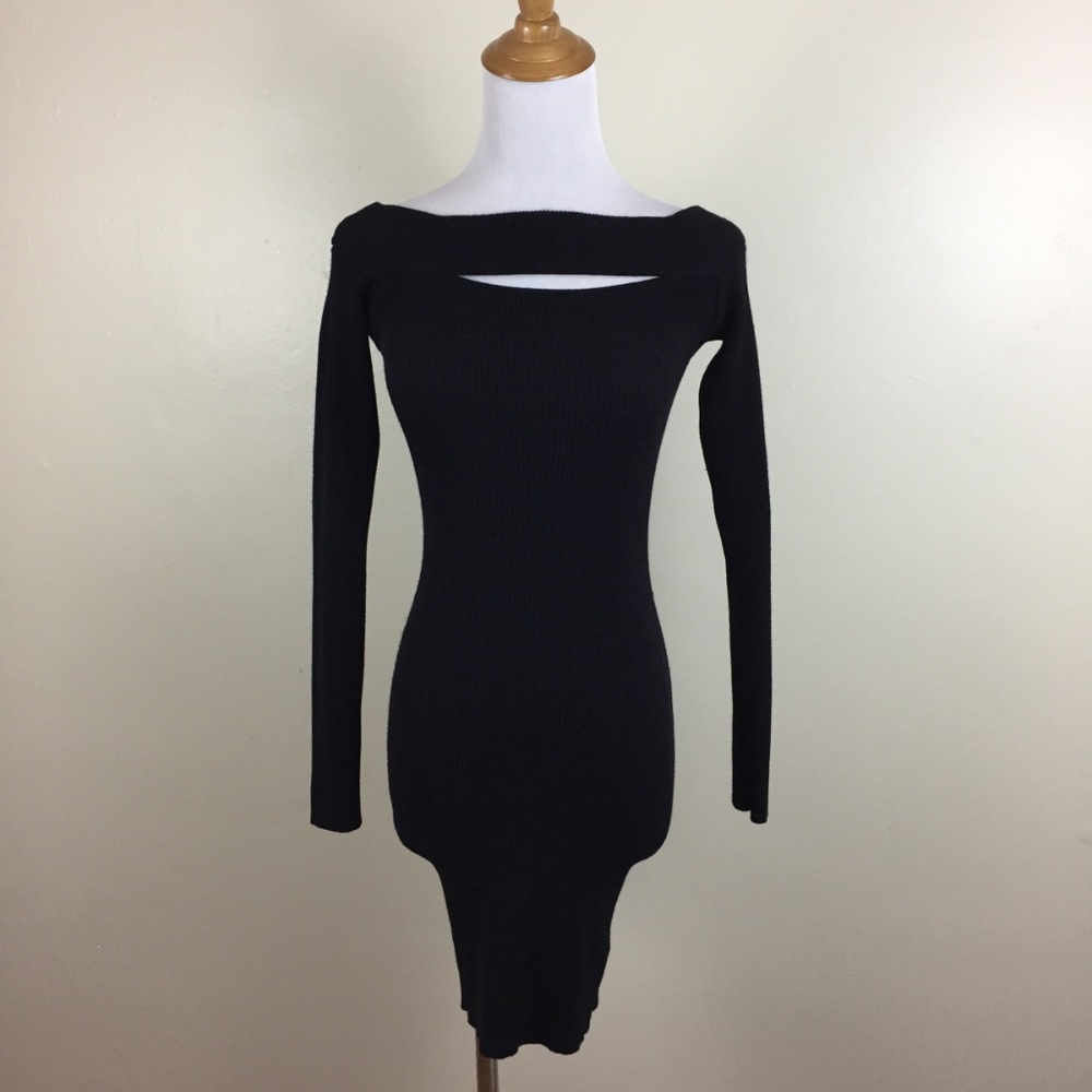 G By GUESS Cut Out Front Knit Stretch Dress - Picture 4 of 6